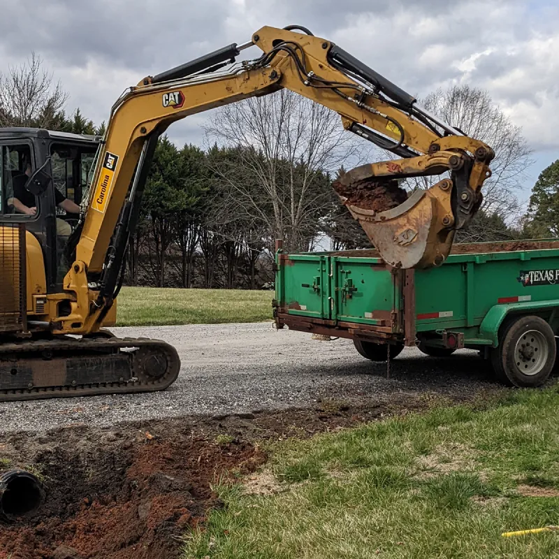 Excavation work in Taylorsville, North Carolina
