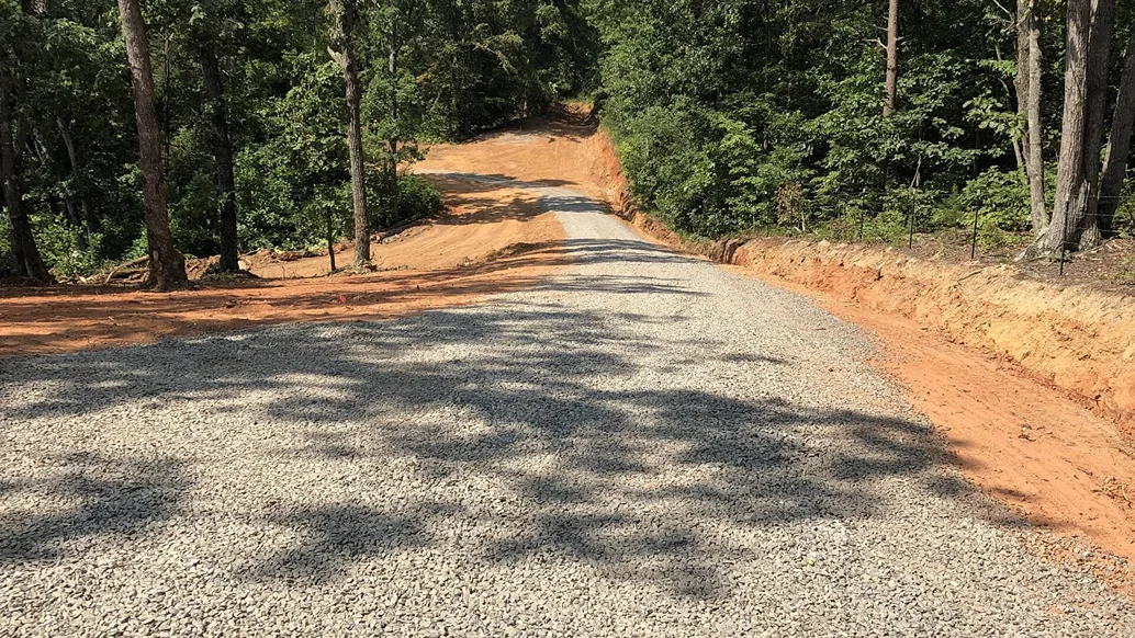 Gravel driveway installation